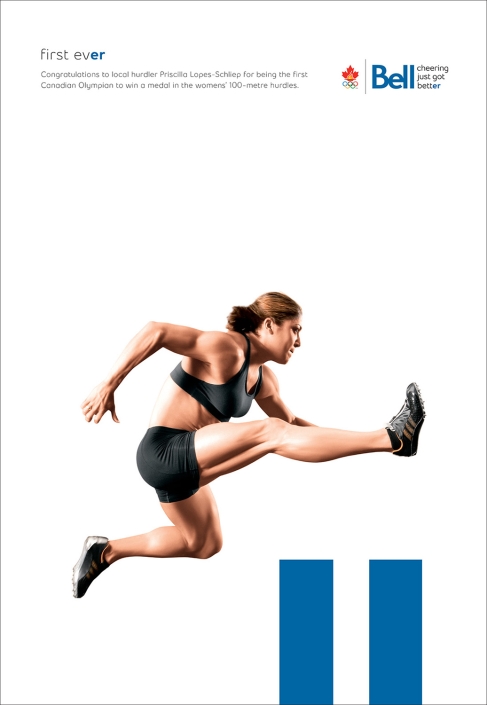 Olympic Hurdler Sports Action photograph for Bell Canada - Summer Olympics - Copyright Harry Gils