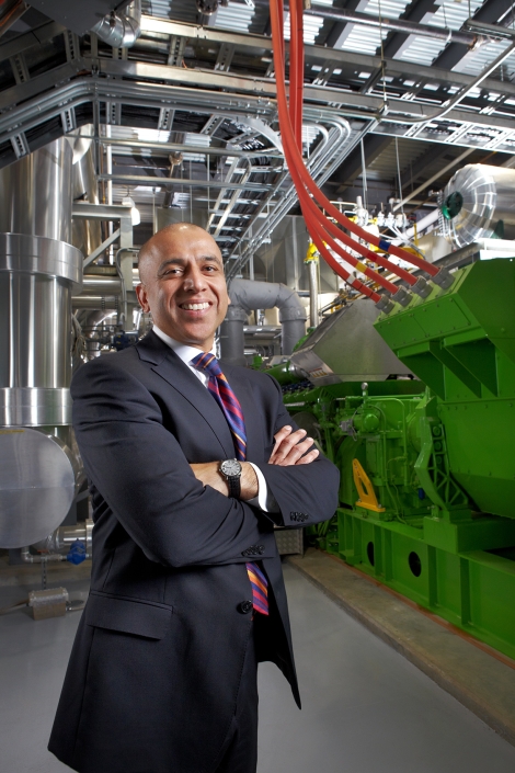 Corporate Business Man Portrait in Factory for Certified Management Accountants advertising campaign - copyright Harry Gils