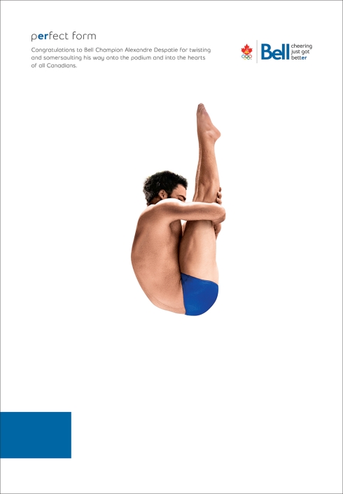 Olympic Diver for Bell Canada - Summer Olympics - Advertising Photography - Portrait Photography - Copyright Harry Gils