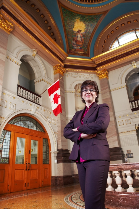 Corporate politician Portrait in government building for Certified Management Accountants advertising campaign - copyright Harry Gils