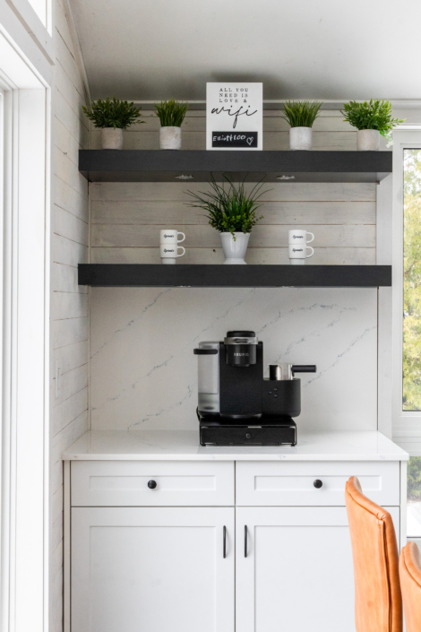 Home interior photography of modern and bright kitchen.