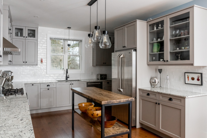 Home interior photography of modern and bright kitchen.