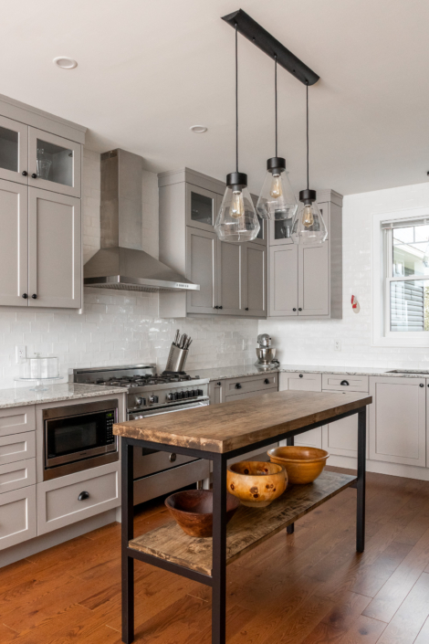 Home interior photography of modern and bright kitchen.
