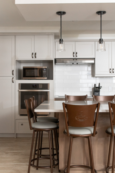 Home interior photography of modern and bright kitchen.